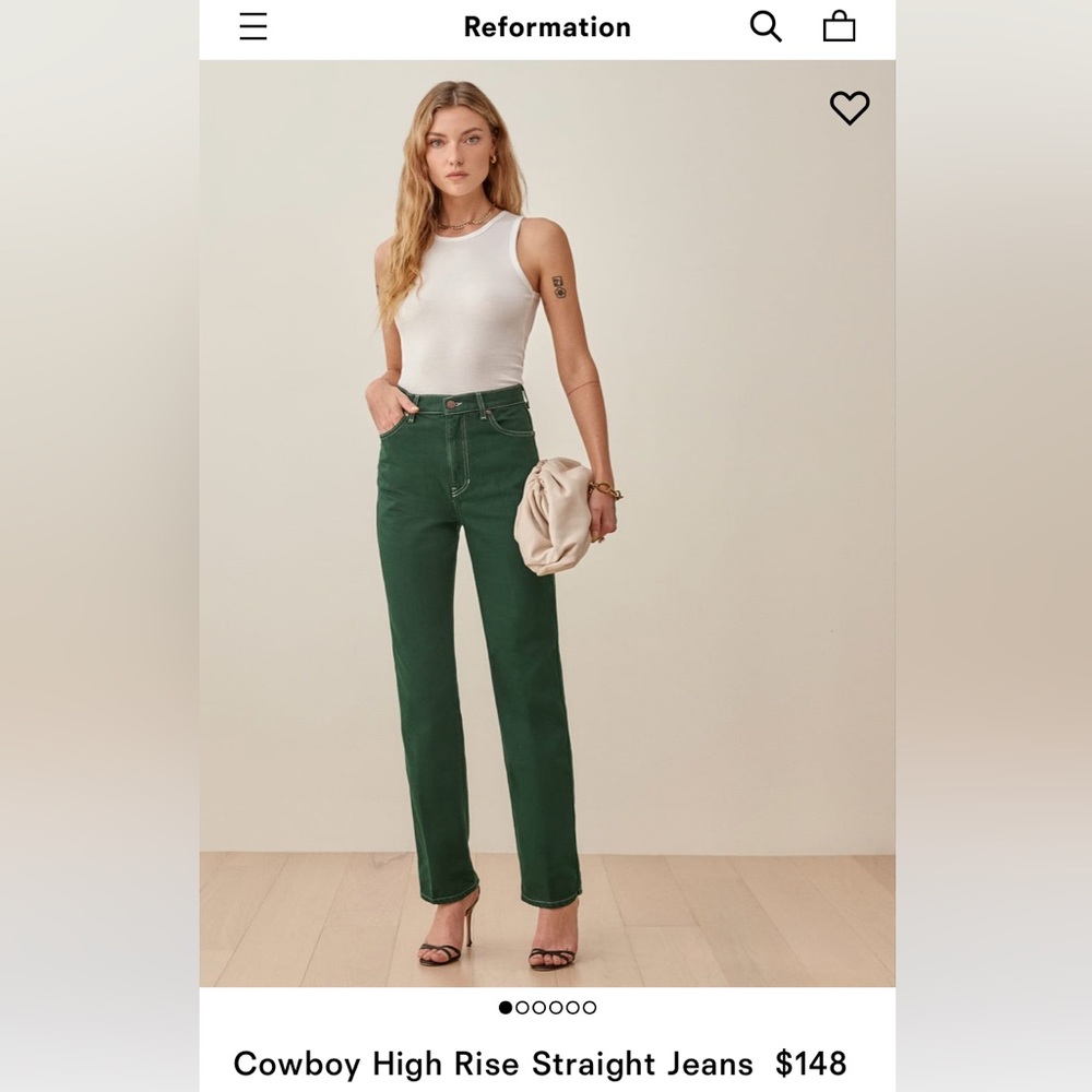 Reformation Cowboy High Rise Straight Jeans